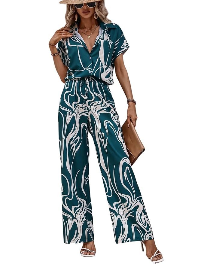 71I0GjqQpaL._SY879_.jpg Women's Cotton Blend Co Ord Set For Women | Co Ord Set For Women Stylish | Festive Co Ord Set For Women | Travel Co Ord Set For Women | Half Sleeve Women's Co-Ord Set - Image 1